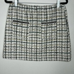 House of Harlow 1960 houndstooth tweed mini skirt  Med twinkle glow of shimmer